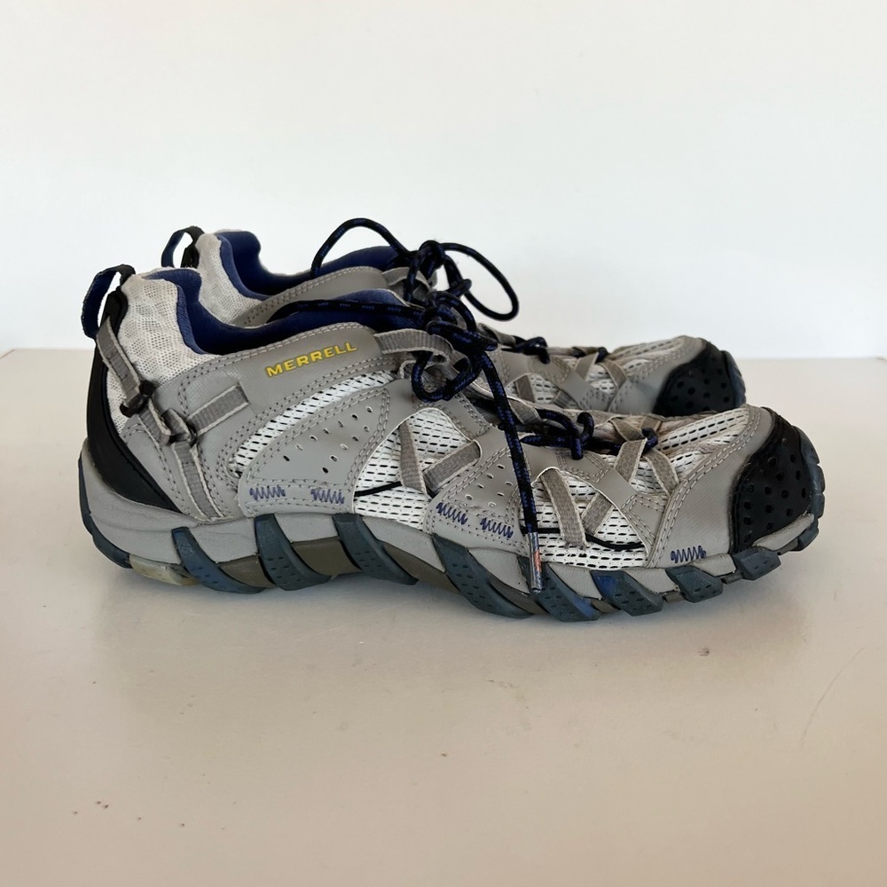 Merrell Men's Waterpro Maipo All-Terrain Water Shoes, Drizzle Gray Navy Blue, 8